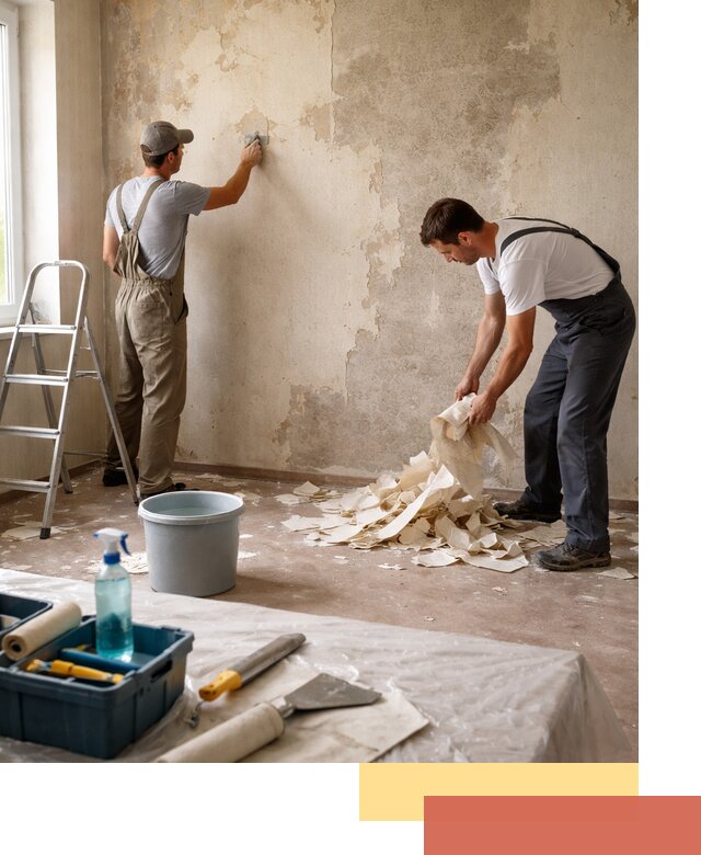 Снятие старых обоев в Шебекино быстро и качественно