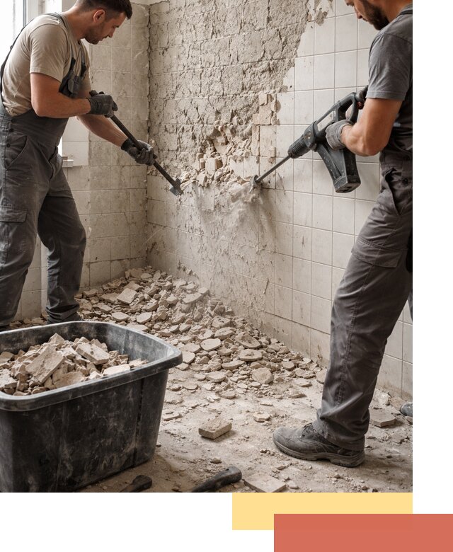 Демонтаж плитки со стен в Шебекино быстро и аккуратно