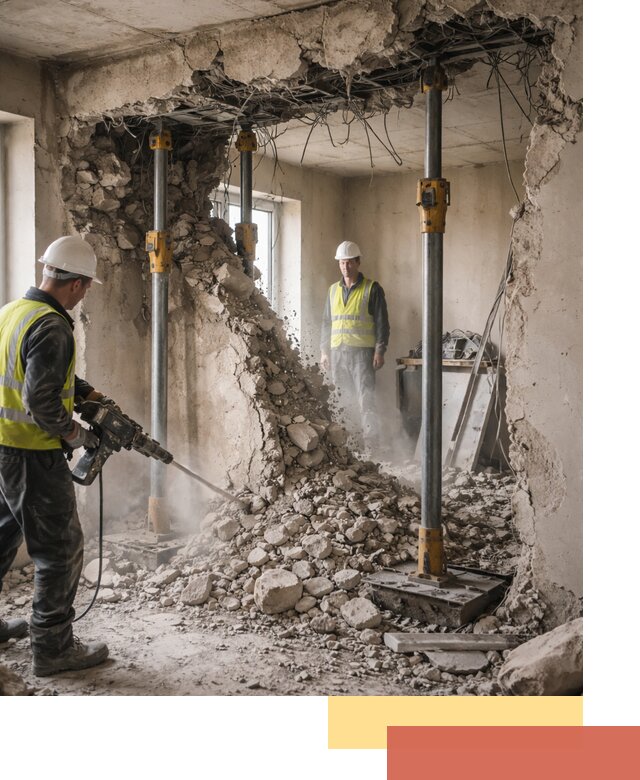 Снос несущих стен в Шебекино с гарантией безопасности и качества