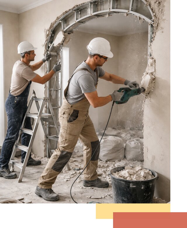 Демонтаж гипсокартонной арки в Шебекино быстро и аккуратно