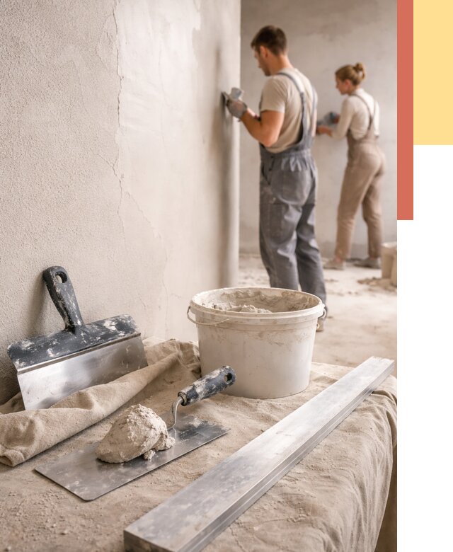 Штукатурка стен гипсовая в Шебекино от 4581 руб/м2 — быстро и недорого | ОТДЕЛОЧНИК-Шбк