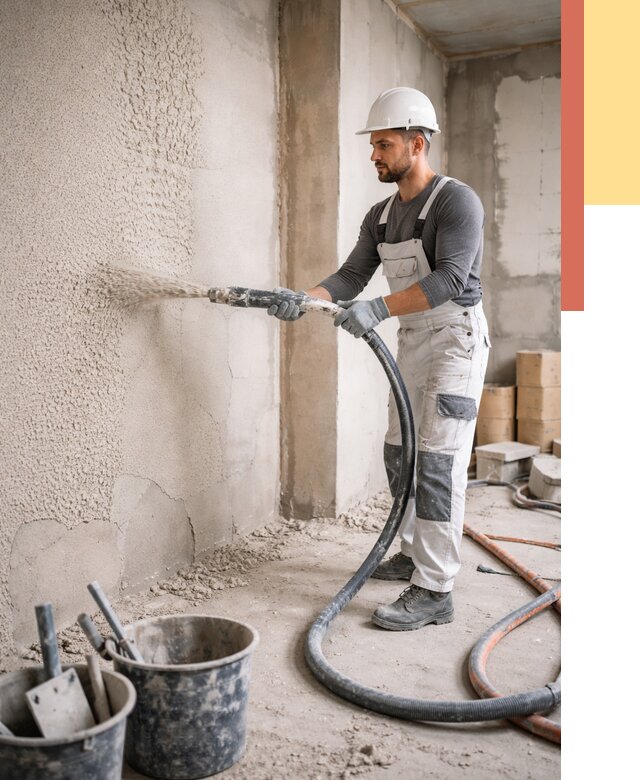 Машинная штукатурка стен в Шебекино под ключ от 6618 руб./м2 | ОТДЕЛОЧНИК-Шбк