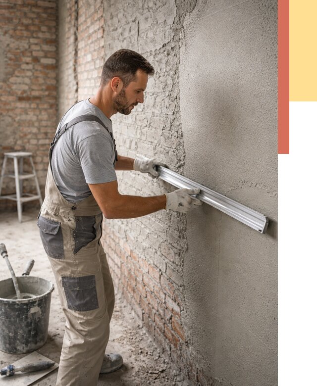 Штукатурка кирпичных стен в Шебекино от 4581 руб/м2 — быстро и недорого | ОТДЕЛОЧНИК-Шбк