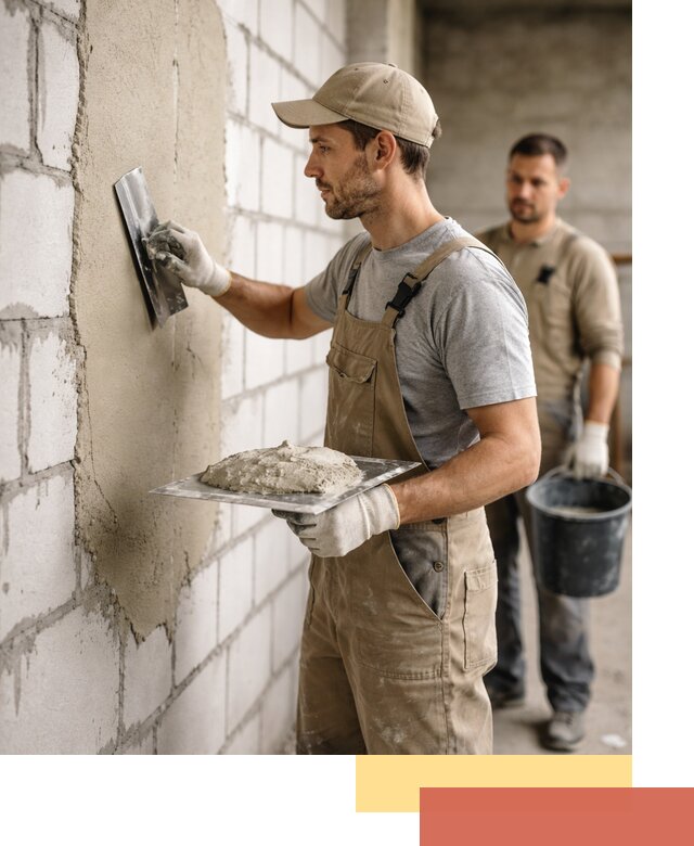 Штукатурка стен из газобетона в Шебекино под ключ