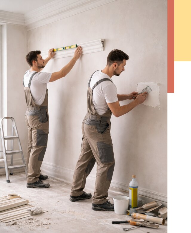 Монтаж лепнины на стены в Шебекино от 4581 руб. — недорого, быстро | ОТДЕЛОЧНИК-Шбк