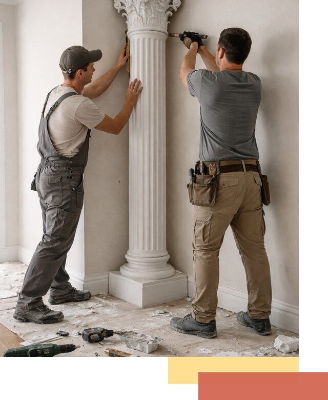 Установка декоративных колонн в Шебекино под ключ