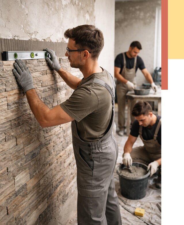 Монтаж искусственного камня в Шебекино от 4581 руб. под ключ | ОТДЕЛОЧНИК-Шбк