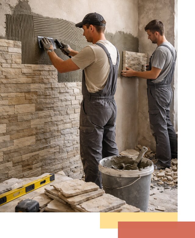 Монтаж искусственного камня в Шебекино — облицовка стен и фасадов