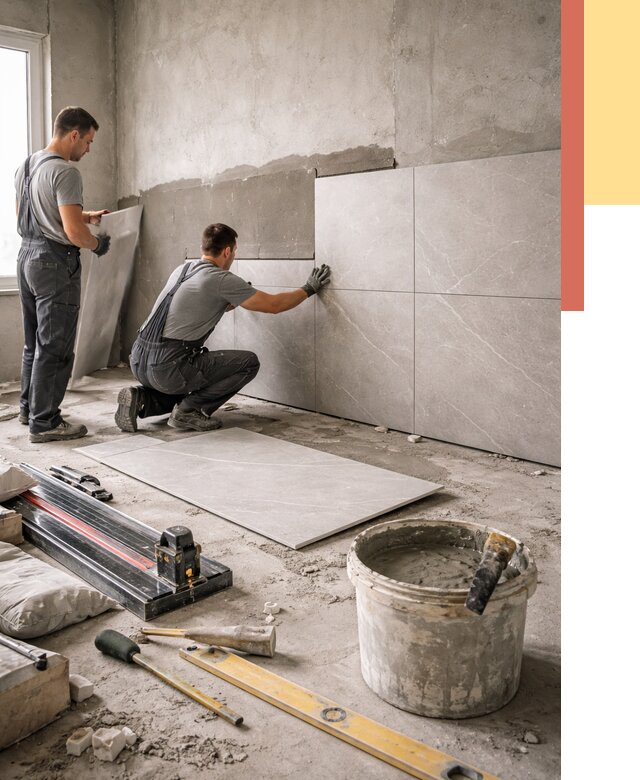 Облицовка стен керамогранитом в Шебекино от 4276 руб./м² — услуги под ключ | ОТДЕЛОЧНИК-Шбк