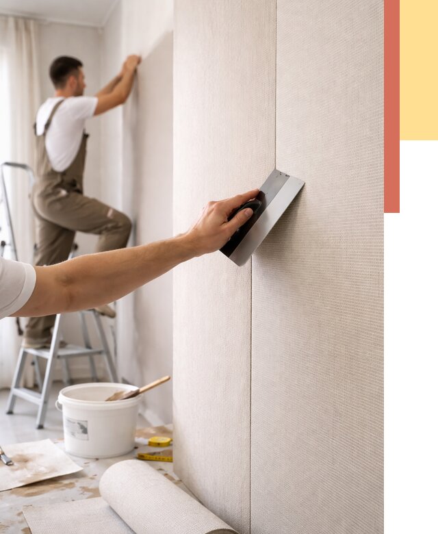 Поклейка текстильных обоев в Шебекино от 4581 руб. под ключ | ОТДЕЛОЧНИК-Шбк