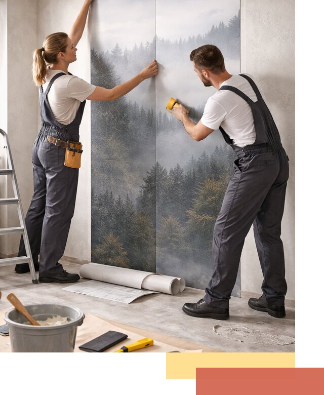 Поклейка фотообоев профессионально в Шебекино под ключ