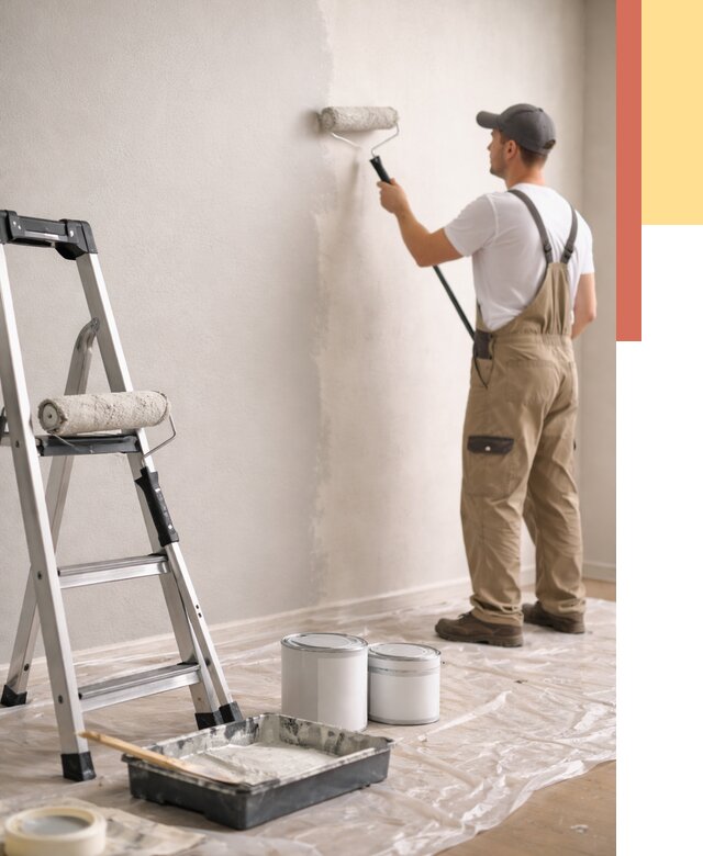 Покраска стен латексной краской в Шебекино от 4581 руб. за м2 | ОТДЕЛОЧНИК-Шбк