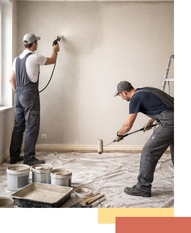 Покраска стен моющейся краской и защита поверхностей в Шебекино