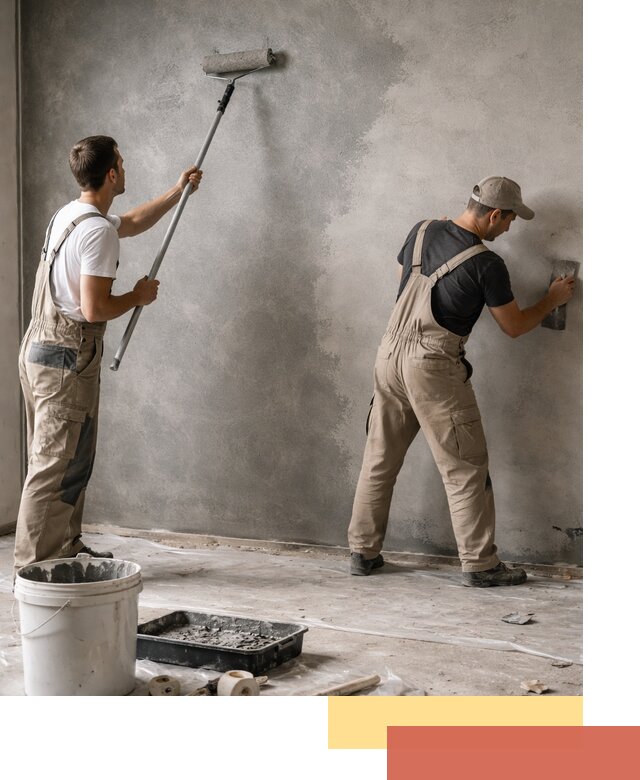 Покраска стен под бетон в Шебекино профессионально и недорого