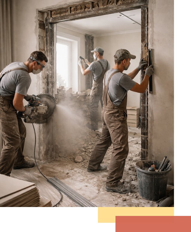 Расширение дверного проема под установку новой двери в Шебекино