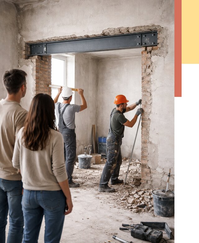 Усиление проема в стене в Шебекино от 9672 руб. — усиление дверного проема металлоконструкцией | ОТДЕЛОЧНИК-Шбк