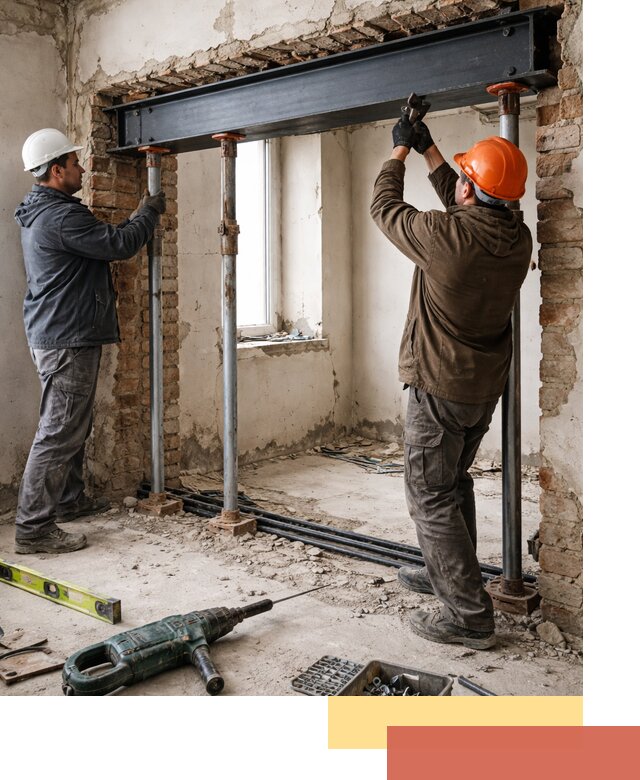 Усиление проема в стене в Шебекино для расширения и безопасности