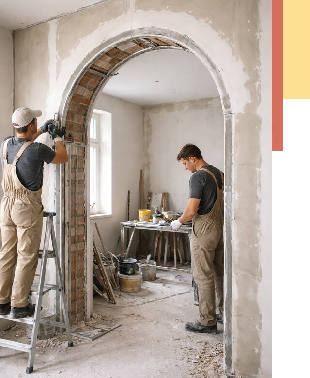 Устройство арочного проема в Шебекино от 9672 руб. под ключ — быстро и недорого | ОТДЕЛОЧНИК-Шбк