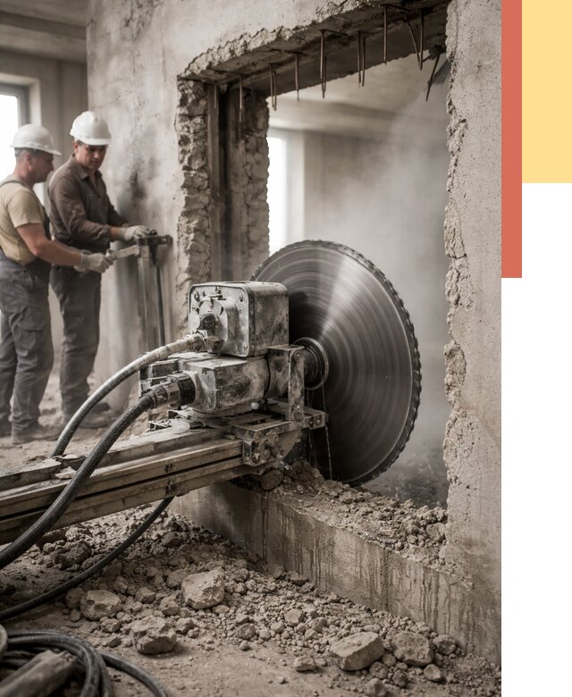 Алмазная резка проемов в Шебекино от 4581 руб. быстро и недорого | ОТДЕЛОЧНИК-Шбк