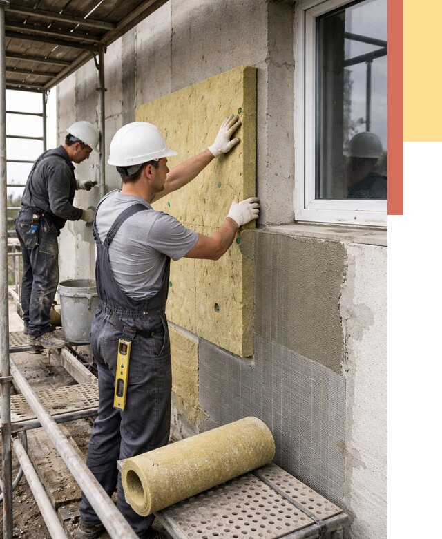 Утепление стен в Шебекино от 4378 руб. под ключ — быстро и недорого | ОТДЕЛОЧНИК-Шбк