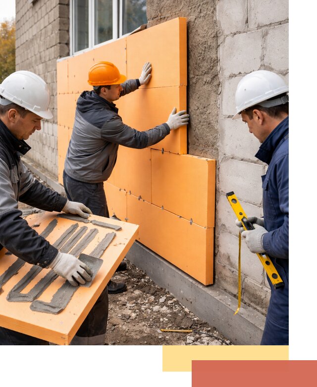 Утепление фасада пеноплексом под ключ в Шебекино