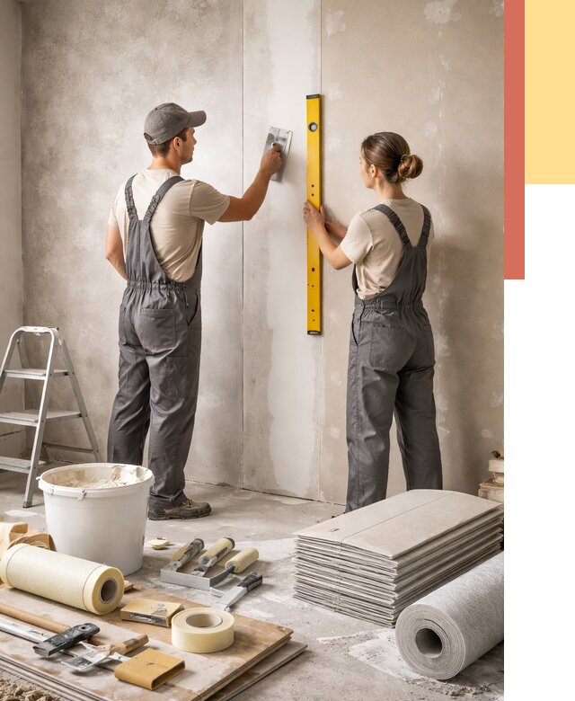 Отделка стен в Шебекино от 1527 руб/м² — недорого, быстро, под ключ | ОТДЕЛОЧНИК-Шбк