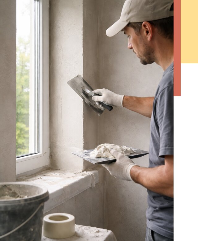 Штукатурка откосов в Шебекино от 4581 руб/м² — услуги и выравнивание под ключ | ОТДЕЛОЧНИК-Шбк