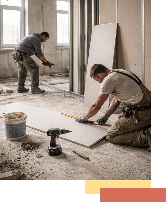 Кладка перегородок из ПГП под ключ в Шебекино