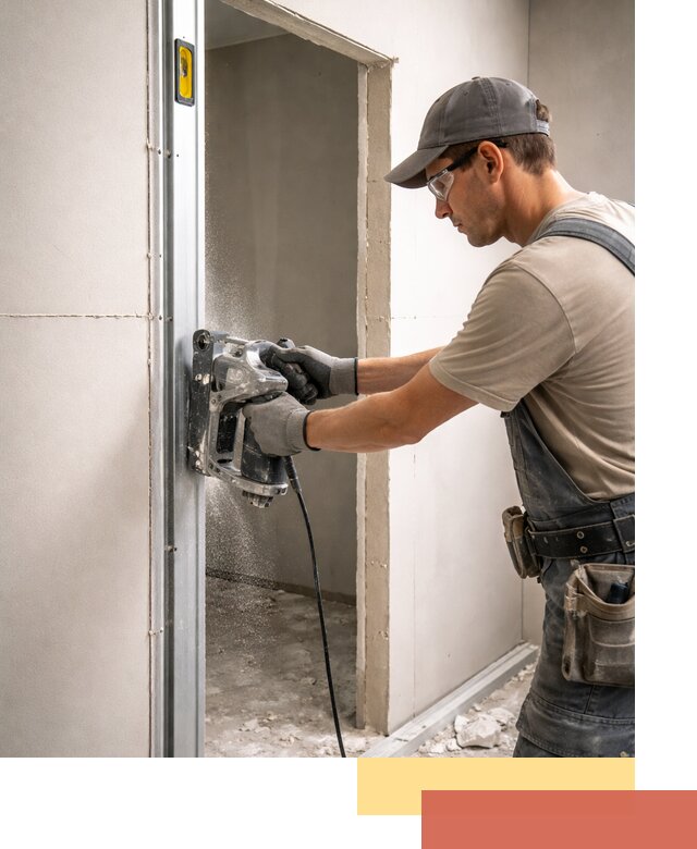 Устройство дверного проема в перегородке в Шебекино