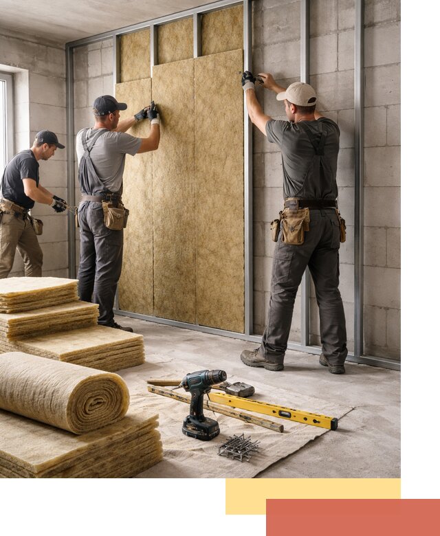 Шумоизоляция перегородок из блоков в Шебекино — монтаж и защита шумоизоляцией