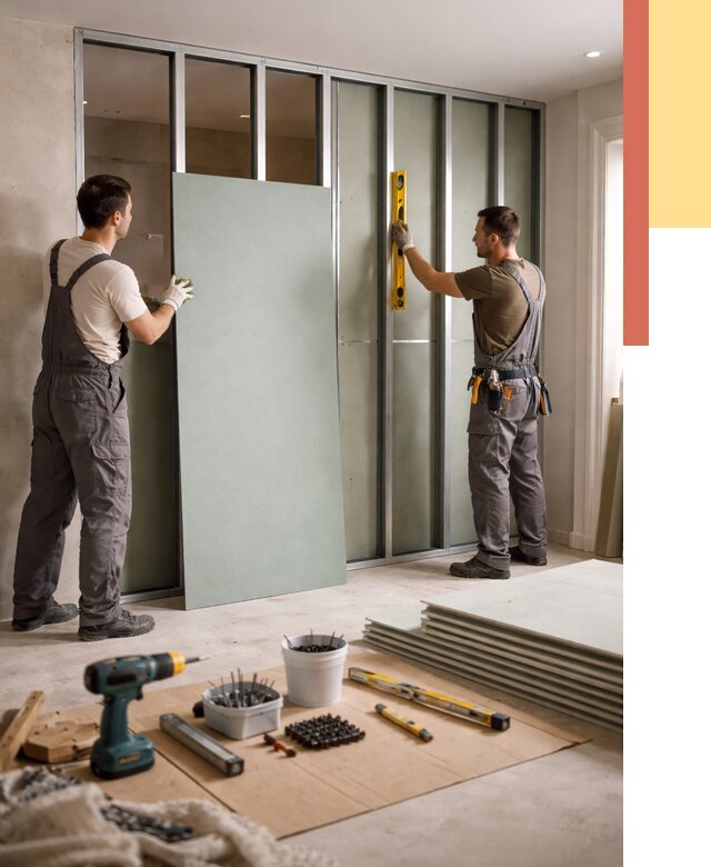 Перегородка из влагостойкого гипсокартона в Шебекино от 4887 руб. — монтаж под ключ | ОТДЕЛОЧНИК-Шбк