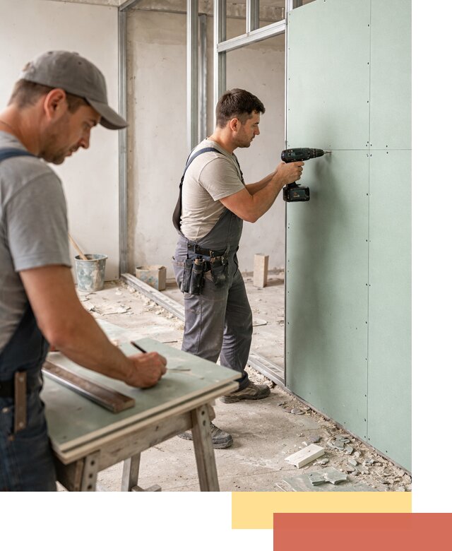 Перегородки из влагостойкого гипсокартона под ключ в Шебекино