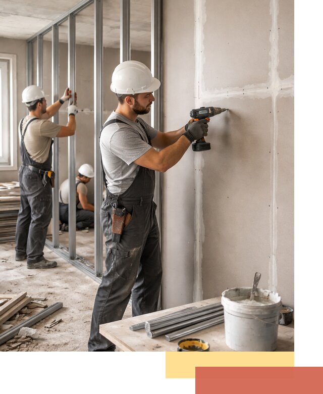 Перегородки из огнестойкого гипсокартона в Шебекино под ключ