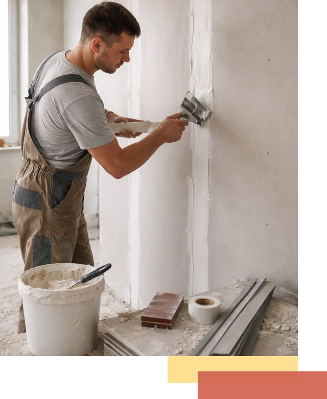 Шпаклевка перегородок из гипсокартона в Шебекино качественно и быстро