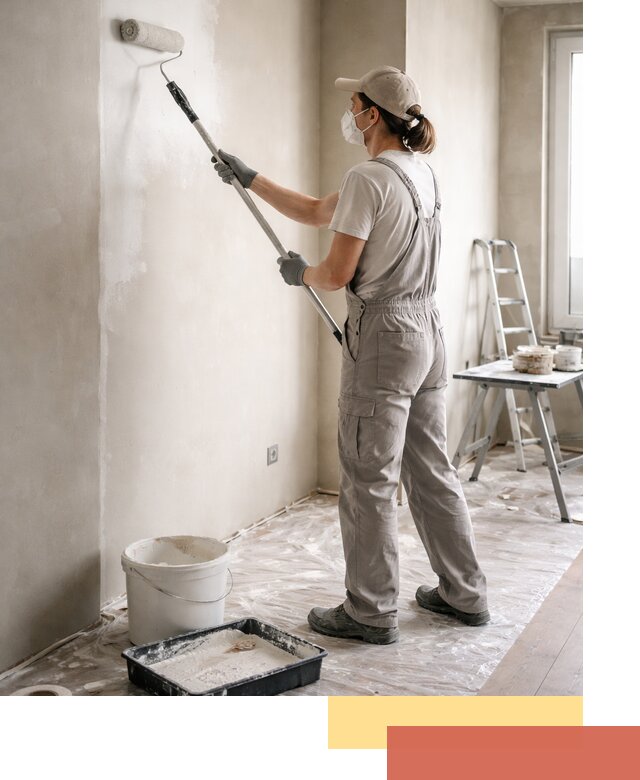 Покраска перегородок из гипсокартона в Шебекино качественно и недорого