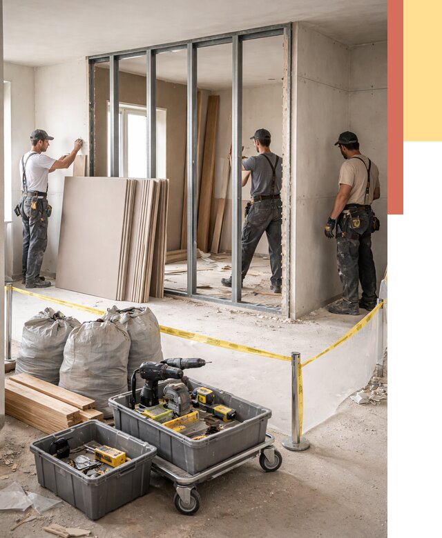 Перенос гипсокартонной перегородки в Шебекино под ключ от 4581 руб. | Демонтаж и монтаж – ОТДЕЛОЧНИК-Шбк