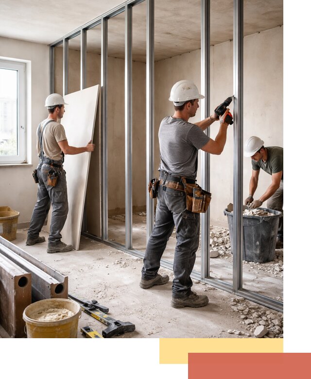 Перенос гипсокартонной перегородки в Шебекино профессионально и быстро