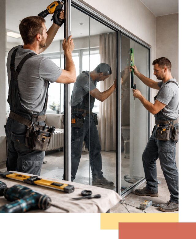 Каркасные стеклянные перегородки под ключ в Шебекино