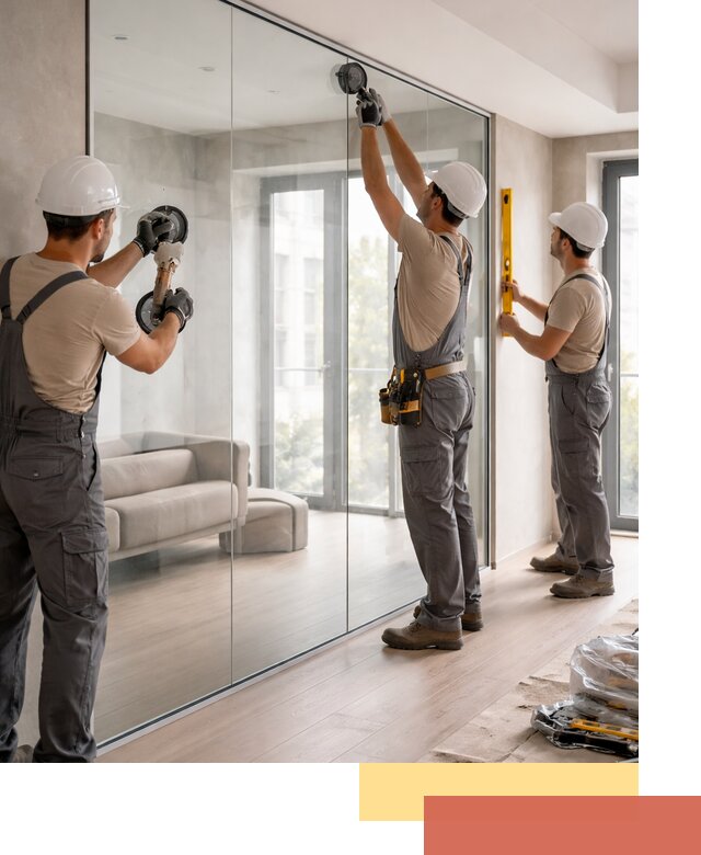 Перегородки из закаленного стекла в Шебекино для офисов и квартир