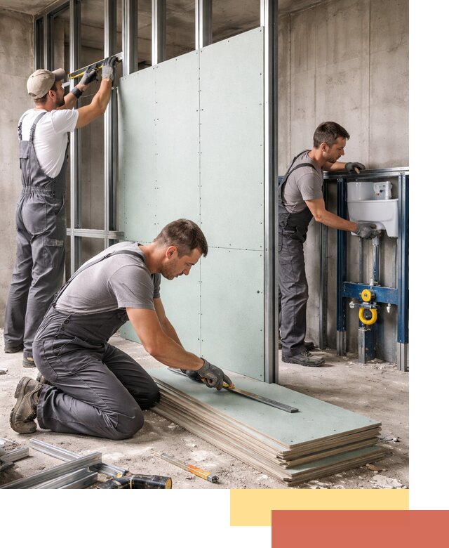 Монтаж и ремонт сантехнических перегородок в Шебекино