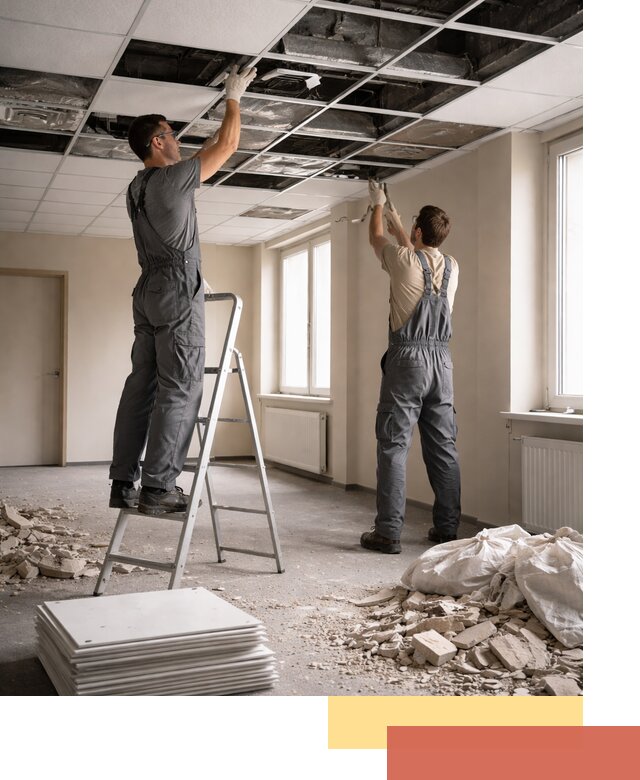 Демонтаж потолков Армстронг профессионально в Шебекино