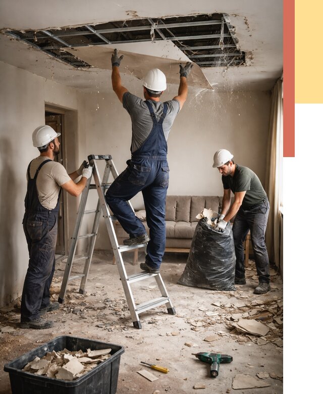 Демонтаж гипсокартонного потолка в Шебекино от 428 руб. за м2 — ОТДЕЛОЧНИК-Шбк