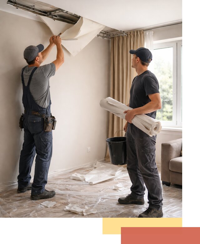 Демонтаж натяжного потолка в Шебекино быстро и аккуратно