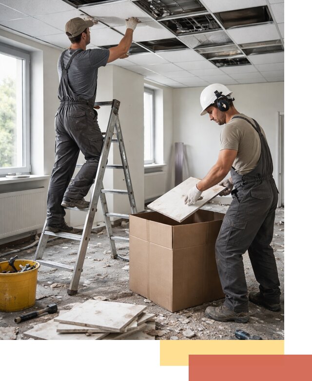 Демонтаж потолочной плитки в Шебекино быстро и аккуратно