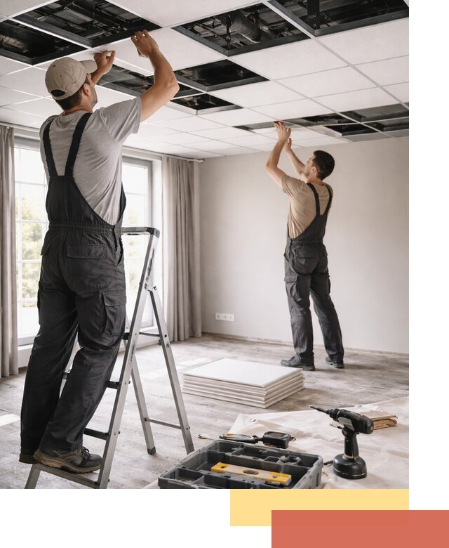 Замена плит подвесного потолка в Шебекино быстро и качественно