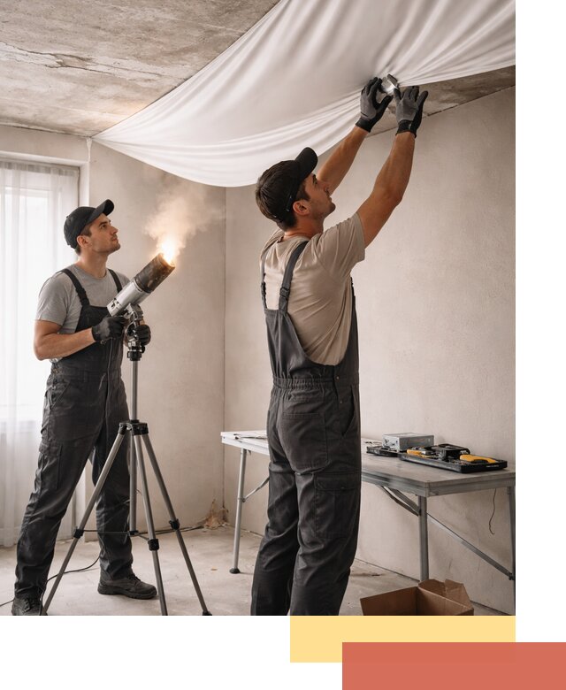 Установка натяжного потолка под ключ в Шебекино