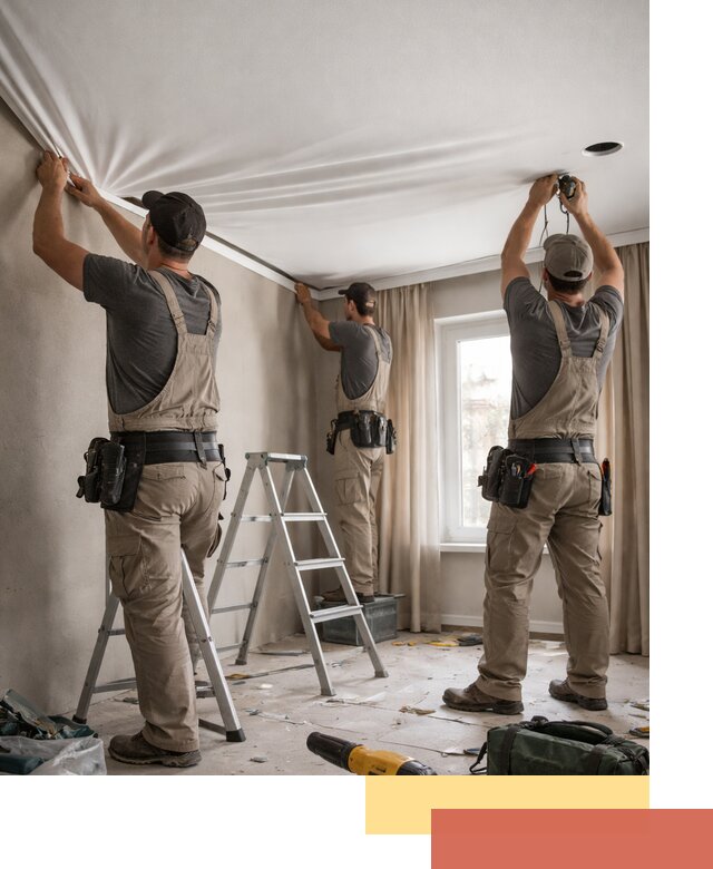 Монтаж матового натяжного потолка в Шебекино качественно и быстро