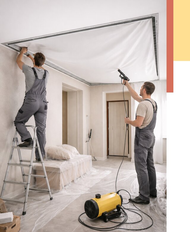 Монтаж натяжного потолка в прихожей в Шебекино от 2698 руб. под ключ | ОТДЕЛОЧНИК-Шбк