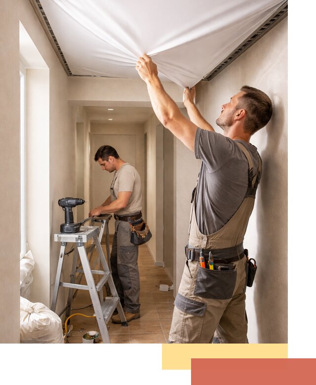 Монтаж натяжного потолка в прихожей в Шебекино