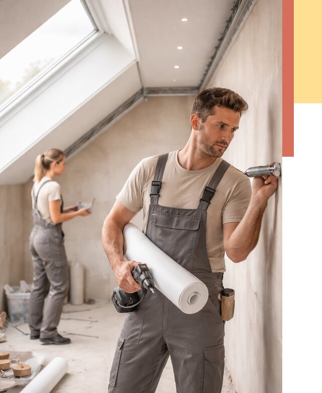 Монтаж натяжного потолка на мансарде в Шебекино от 3563 руб. | ОТДЕЛОЧНИК-Шбк